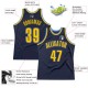Custom Navy Gold-Light Blue Authentic Throwback Basketball Jersey Custom Navy Gold-Light Blue Authentic Throwback Basketball Jersey