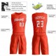 Custom Orange White Round Neck Suit Basketball Jersey Custom Orange White Round Neck Suit Basketball Jersey