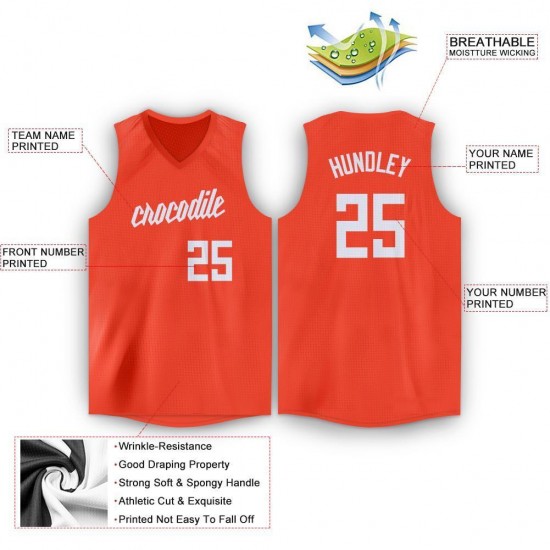 Custom Orange White V-Neck Basketball Jersey Custom Orange White V-Neck Basketball Jersey