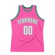 Custom Pink White-Kelly Green Authentic Throwback Basketball Jersey Custom Pink White-Kelly Green Authentic Throwback Basketball Jersey