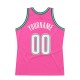 Custom Pink White-Kelly Green Authentic Throwback Basketball Jersey Custom Pink White-Kelly Green Authentic Throwback Basketball Jersey