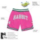 Custom Pink White-Kelly Green Authentic Throwback Basketball Shorts Custom Pink White-Kelly Green Authentic Throwback Basketball Shorts