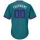 Custom Aqua Purple-White Authentic Throwback Rib-Knit Baseball Jersey Shirt Custom Aqua Purple-White Authentic Throwback Rib-Knit Baseball Jersey Shirt