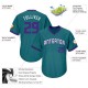 Custom Aqua Purple-White Authentic Throwback Rib-Knit Baseball Jersey Shirt Custom Aqua Purple-White Authentic Throwback Rib-Knit Baseball Jersey Shirt