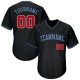 Custom Black Red-Light Blue Authentic Throwback Rib-Knit Baseball Jersey Shirt Custom Black Red-Light Blue Authentic Throwback Rib-Knit Baseball Jersey Shirt