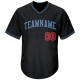 Custom Black Red-Light Blue Authentic Throwback Rib-Knit Baseball Jersey Shirt Custom Black Red-Light Blue Authentic Throwback Rib-Knit Baseball Jersey Shirt