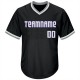 Custom Black White-Purple Authentic Throwback Rib-Knit Baseball Jersey Shirt Custom Black White-Purple Authentic Throwback Rib-Knit Baseball Jersey Shirt