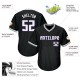Custom Black White-Purple Authentic Throwback Rib-Knit Baseball Jersey Shirt Custom Black White-Purple Authentic Throwback Rib-Knit Baseball Jersey Shirt
