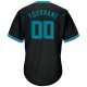 Custom Black Teal-Black Authentic Throwback Rib-Knit Baseball Jersey Shirt Custom Black Teal-Black Authentic Throwback Rib-Knit Baseball Jersey Shirt