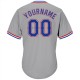 Custom Gray Royal-Red Authentic Throwback Rib-Knit Baseball Jersey Shirt