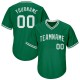 Custom Kelly Green White Authentic Throwback Rib-Knit Baseball Jersey Shirt Custom Kelly Green White Authentic Throwback Rib-Knit Baseball Jersey Shirt