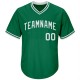Custom Kelly Green White Authentic Throwback Rib-Knit Baseball Jersey Shirt Custom Kelly Green White Authentic Throwback Rib-Knit Baseball Jersey Shirt