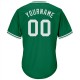 Custom Kelly Green White Authentic Throwback Rib-Knit Baseball Jersey Shirt Custom Kelly Green White Authentic Throwback Rib-Knit Baseball Jersey Shirt