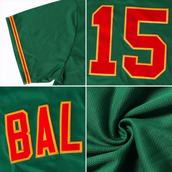 Custom Kelly Green White Authentic Throwback Rib-Knit Baseball Jersey Shirt Custom Kelly Green White Authentic Throwback Rib-Knit Baseball Jersey Shirt