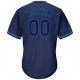 Custom Navy Navy-Powder Blue Authentic Throwback Rib-Knit Baseball Jersey Shirt Custom Navy Navy-Powder Blue Authentic Throwback Rib-Knit Baseball Jersey Shirt