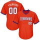 Custom Orange White-Purple Authentic Throwback Rib-Knit Baseball Jersey Shirt Custom Orange White-Purple Authentic Throwback Rib-Knit Baseball Jersey Shirt