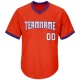Custom Orange White-Purple Authentic Throwback Rib-Knit Baseball Jersey Shirt Custom Orange White-Purple Authentic Throwback Rib-Knit Baseball Jersey Shirt
