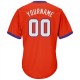 Custom Orange White-Purple Authentic Throwback Rib-Knit Baseball Jersey Shirt Custom Orange White-Purple Authentic Throwback Rib-Knit Baseball Jersey Shirt