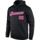 Custom Stitched Black Pink-White Sports Pullover Sweatshirt Hoodie Custom Stitched Black Pink-White Sports Pullover Sweatshirt Hoodie