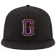 Custom Black Purple-Gold Stitched Adjustable Snapback Hat Custom Black Purple-Gold Stitched Adjustable Snapback Hat
