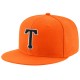Custom Orange Black-White Stitched Adjustable Snapback Hat Custom Orange Black-White Stitched Adjustable Snapback Hat