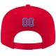 Custom Red Royal-White Stitched Adjustable Snapback Hat