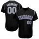 Custom Black Gray-Purple Baseball Jersey Custom Black Gray-Purple Baseball Jersey