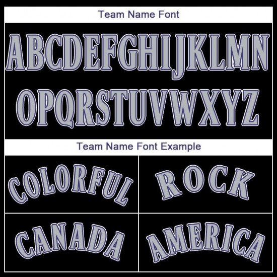 Custom Black Gray-Purple Baseball Jersey Custom Black Gray-Purple Baseball Jersey