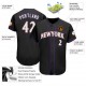 Custom Black White-Purple Authentic Baseball Jersey Custom Black White-Purple Authentic Baseball Jersey
