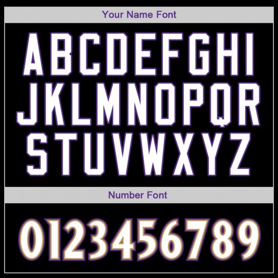 Custom Black White-Purple Authentic Baseball Jersey Custom Black White-Purple Authentic Baseball Jersey