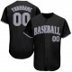 Custom Black Gray-Purple Authentic Baseball Jersey Custom Black Gray-Purple Authentic Baseball Jersey