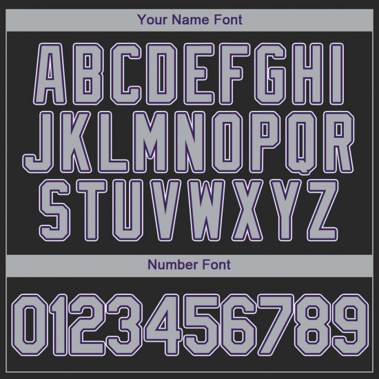 Custom Black Gray-Purple Authentic Baseball Jersey Custom Black Gray-Purple Authentic Baseball Jersey