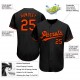 Custom Black Orange Authentic Baseball Jersey Custom Black Orange Authentic Baseball Jersey