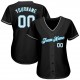 Custom Black White-Panther Blue Authentic Baseball Jersey Custom Black White-Panther Blue Authentic Baseball Jersey