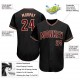 Custom Black Crimson-Khaki Authentic Baseball Jersey Custom Black Crimson-Khaki Authentic Baseball Jersey