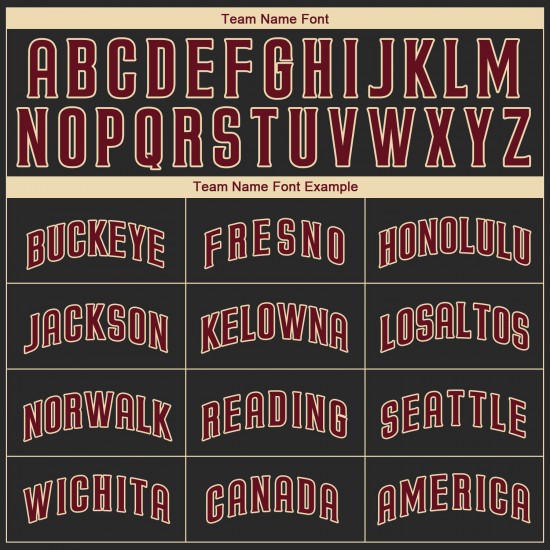 Custom Black Crimson-Khaki Authentic Baseball Jersey Custom Black Crimson-Khaki Authentic Baseball Jersey