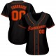 Custom Black Orange Baseball Jersey Custom Black Orange Baseball Jersey