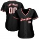 Custom Black White-Red Authentic Baseball Jersey Custom Black White-Red Authentic Baseball Jersey