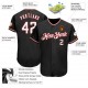 Custom Black White-Red Authentic Baseball Jersey Custom Black White-Red Authentic Baseball Jersey
