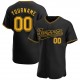 Custom Black Gold-Black Authentic Baseball Jersey Custom Black Gold-Black Authentic Baseball Jersey
