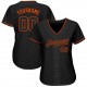 Custom Black Black-Orange Authentic Baseball Jersey Custom Black Black-Orange Authentic Baseball Jersey