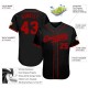 Custom Black Red Authentic Baseball Jersey Custom Black Red Authentic Baseball Jersey
