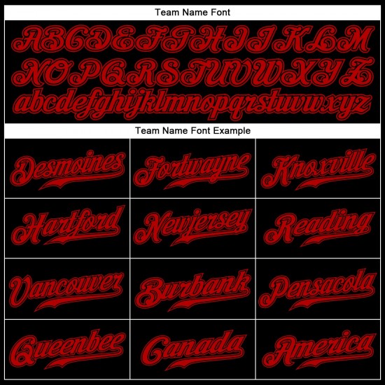 Custom Black Red Authentic Baseball Jersey Custom Black Red Authentic Baseball Jersey