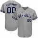 Custom Gray Navy-White Authentic Baseball Jersey Custom Gray Navy-White Authentic Baseball Jersey
