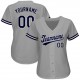 Custom Gray Navy-White Authentic Baseball Jersey Custom Gray Navy-White Authentic Baseball Jersey