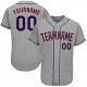 Custom Gray Royal-Orange Authentic Baseball Jersey Custom Gray Royal-Orange Authentic Baseball Jersey