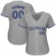 Custom Gray Royal-White Authentic Baseball Jersey Custom Gray Royal-White Authentic Baseball Jersey
