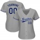 Custom Gray Royal-White Authentic Baseball Jersey Custom Gray Royal-White Authentic Baseball Jersey