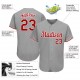 Custom Gray Red-White Authentic Baseball Jersey Custom Gray Red-White Authentic Baseball Jersey