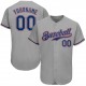 Custom Gray Royal-Red Authentic Baseball Jersey Custom Gray Royal-Red Authentic Baseball Jersey